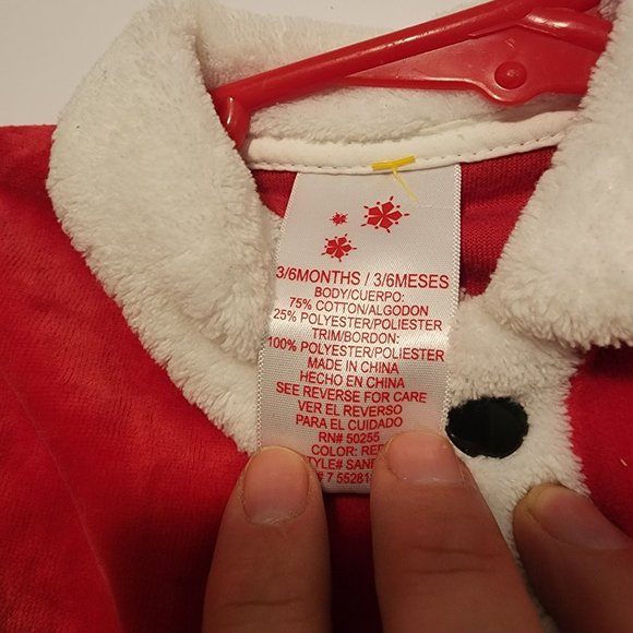 Used Santa Baby Onesie Suit 3-6 Months - Picture 9 of 9
